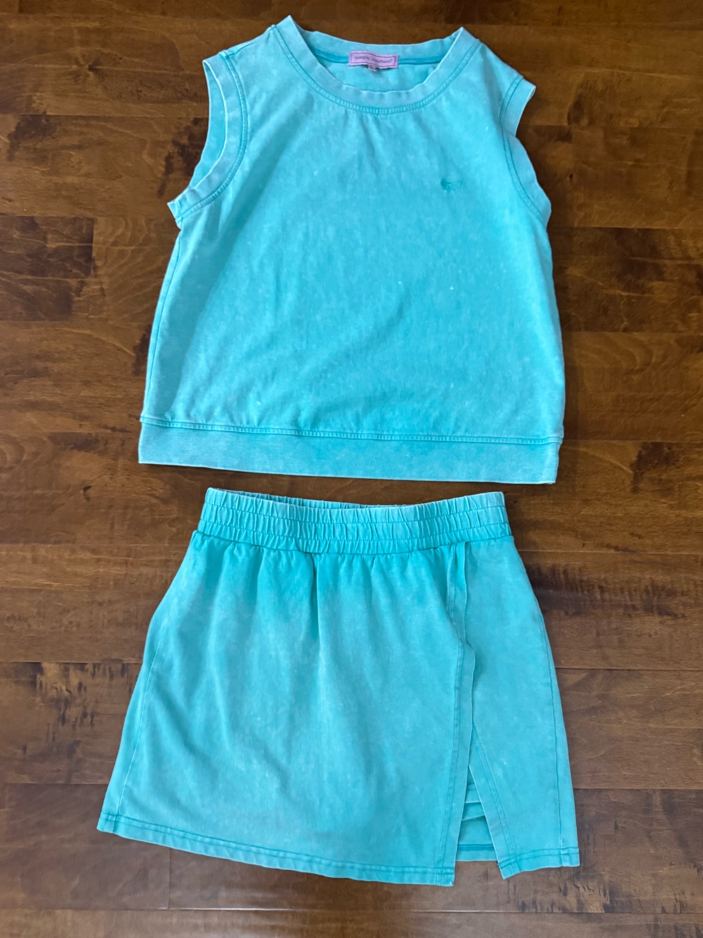 Simply Southern turquoise mineral washed skort set size small